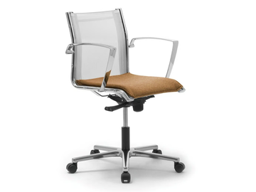 ORIGAMI RX - Mesh office chair with armrests with 5-Spoke base by Leyform - view 3