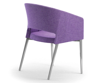 REEF - Upholstered fabric chair with armrests by Leyform - view 3