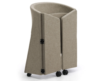 REEF - Folding fabric training chair with armrests by Leyform - view 3