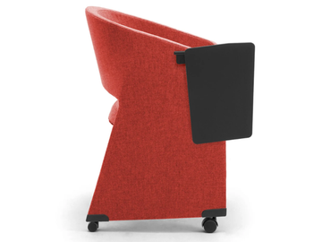 REEF - Fabric training chair with writing tablet by Leyform - view 3