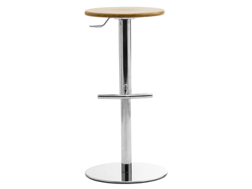 PUNTO - High swivel multi-layer wood and chrome steel stool by Leyform - view 2