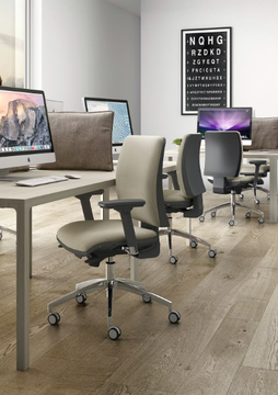 SPRINT - Height-adjustable fabric office chair with armrests with 5-Spoke base by Leyform - view 3