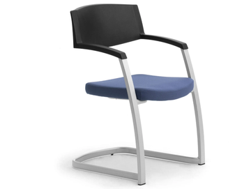 TIME - Cantilever steel, fabric and polypropylene chair by Leyform - view 2