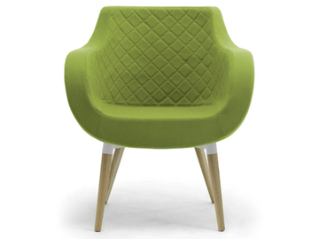 VICTORIA - Wool easy chair with armrests by Leyform - view 3