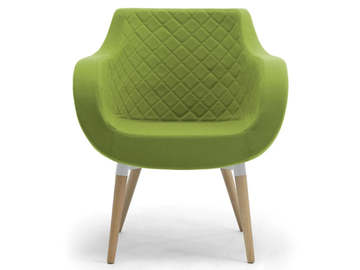 VICTORIA - Wool easy chair with armrests by Leyform - view 2