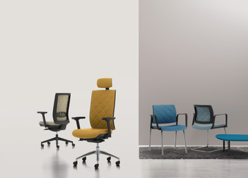 WIKI TECH - Height-adjustable fabric office chair with 5-Spoke base by Leyform - view 3