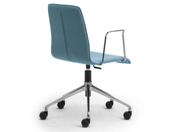ZEROSEDICI - Trestle-based fabric office chair with armrests by Leyform - view 3