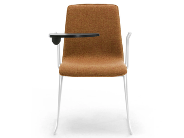ZEROSEDICI - Sled base fabric training chair with writing tablet by Leyform - view 3