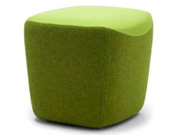 VIC - Upholstered rectangular fabric pouf for contract by Leyform - view 2