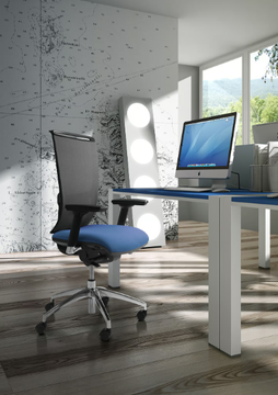 COMETA - Swivel fabric office chair with armrests by Leyform - view 3