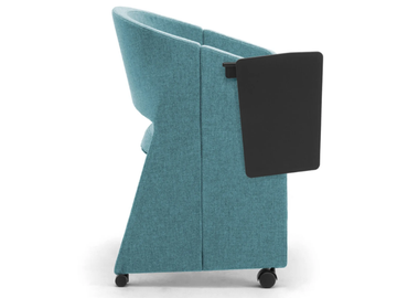 REEF - Folding fabric training chair with writing tablet by Leyform - view 2