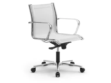 ORIGAMI RE - Mesh office chair with armrests with 5-Spoke base by Leyform - view 2
