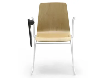 ZEROSEDICI WOOD - Sled base multi-layer wood training chair with armrests by Leyform - view 2