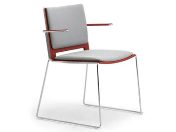 ILIKE - Sled base polypropylene and fabric chair by Leyform - view 2