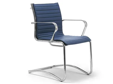 ORIGAMI IN - Cantilever leather chair with armrests by Leyform - view 2