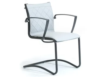 ORIGAMI LX - Cantilever leather chair with armrests by Leyform - view 2
