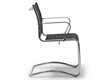 ORIGAMI TD - Cantilever chrome plated steel and fabric by Leyform - view 2