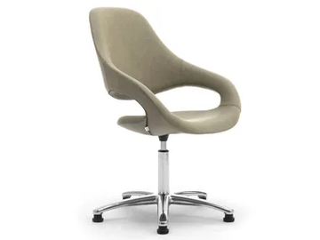 SAMBA PLUS - Swivel leather office chair with 5-Spoke base by Leyform - view 2