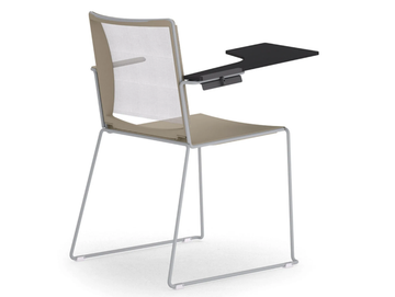 ILIKE RE - Sled base steel, mesh and polypropylene training chair by Leyform - view 3