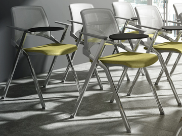 KEY OK - Chrome plated steel and fabric chair with armrests by Leyform - view 2
