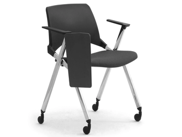 KEY OK - Chrome plated steel, fabric and polypropylene chair by Leyform - view 2