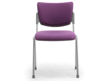 LAMIA - Stackable fabric chair with linking device open back by Leyform - view 2