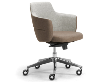 OPERA - Height-adjustable wool executive chair with armrests by Leyform - view 2
