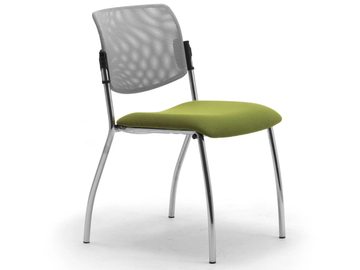 LAILA - Chrome steel and fabric chair by Leyform - view 2