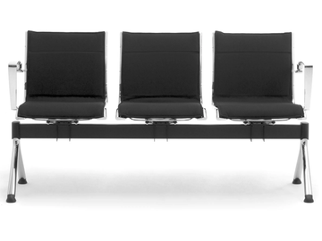 ORIGAMI LX - Freestanding steel beam seating with armrests by Leyform - view 3