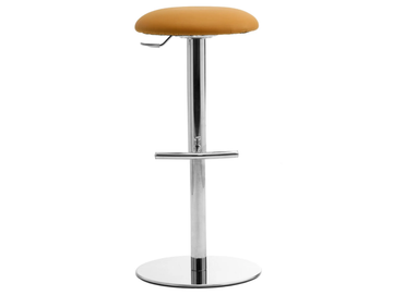 PUNTO - High swivel fabric and chrome steel stool with footrest by Leyform - view 2