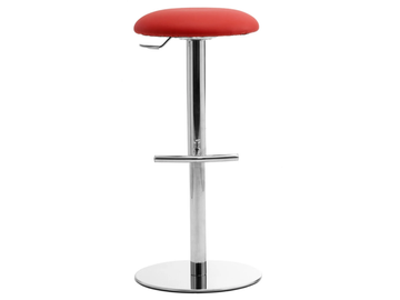PUNTO - High swivel fabric and chrome steel stool with footrest by Leyform - view 3