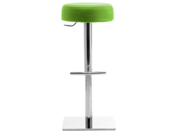 PUNTO - High swivel leather and chrome steel stool with footrest by Leyform - view 3