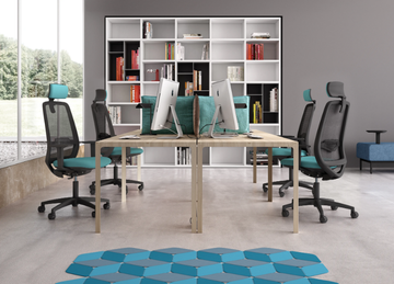 STAR - Swivel fabric office chair with 5-Spoke base by Leyform - view 3