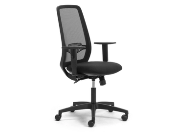 STAR - Swivel fabric office chair with armrests with 5-Spoke base by Leyform - view 2
