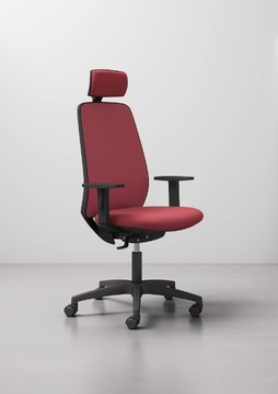 STAR - TECH - Fabric office chair with 5-Spoke base with headrest by Leyform - view 3