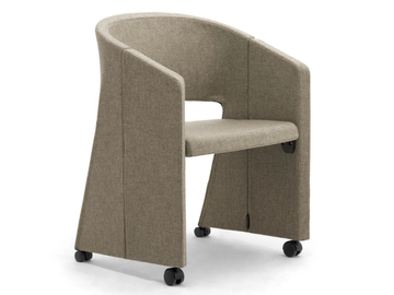 REEF - Folding fabric training chair with armrests by Leyform - view 2