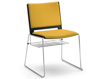 ILIKE - Sled base polypropylene and fabric training chair by Leyform - view 2