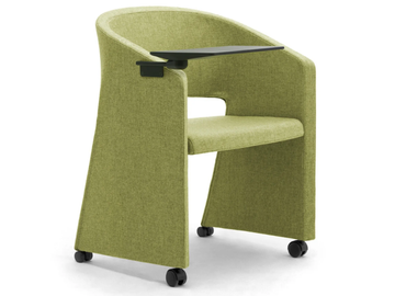 REEF - Fabric training chair with writing tablet by Leyform - view 2