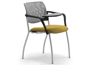 LAILA - Steel and fabric training chair with armrests by Leyform - view 2