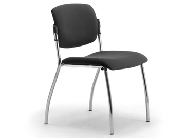 LAILA - Upholstered chrome steel and fabric chair by Leyform - view 2