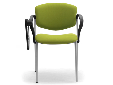 VALERIA - Steel and fabric training chair with writing tablet by Leyform - view 3