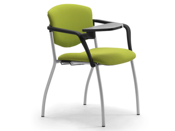 VALERIA - Steel and fabric training chair with writing tablet by Leyform - view 2