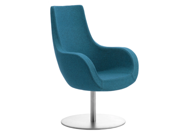 VICTORIA - Swivel wool easy chair with armrests by Leyform - view 2