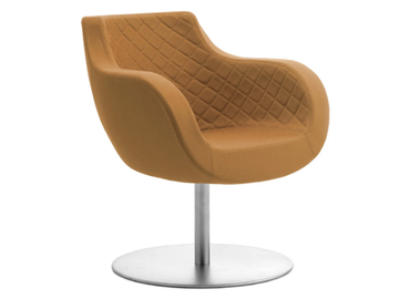 VICTORIA - Swivel wool easy chair with armrests by Leyform - view 2