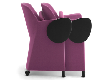 VIVIANA - Fabric training chair with writing tablet by Leyform - view 3