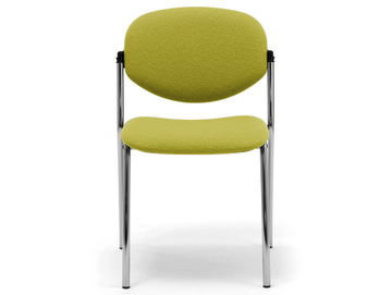 WENDY - Chromed steel and fabric chair with linking device by Leyform - view 2