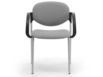 WENDY - Steel and fabric chair with linking device with armrests by Leyform - view 3