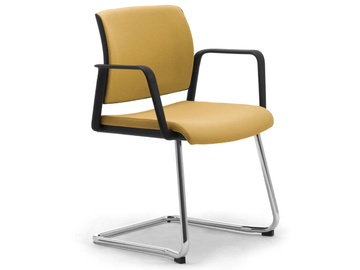 WIKI - Cantilever upholstered fabric chair by Leyform - view 2