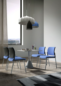 WIKI - Upholstered fabric chair open back by Leyform - view 3
