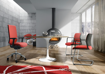 WIKI - Height-adjustable fabric office chair with 5-Spoke base by Leyform - view 3